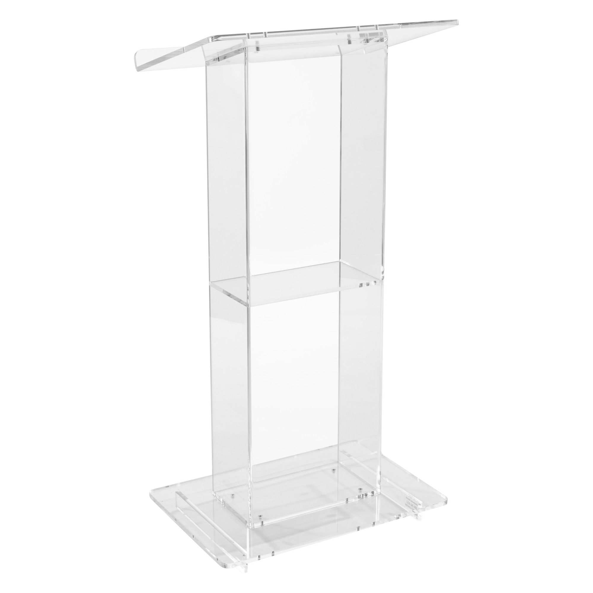 National Public Seating, Acrylic Lectern with Shelf, Width 24 in, Height 46 in, Depth 15 in, Model# 401S